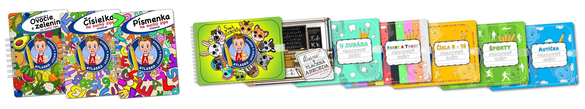 Vzdelávacie Pracovné zošity na suchý zips a so stierateľnou fixkou kategória